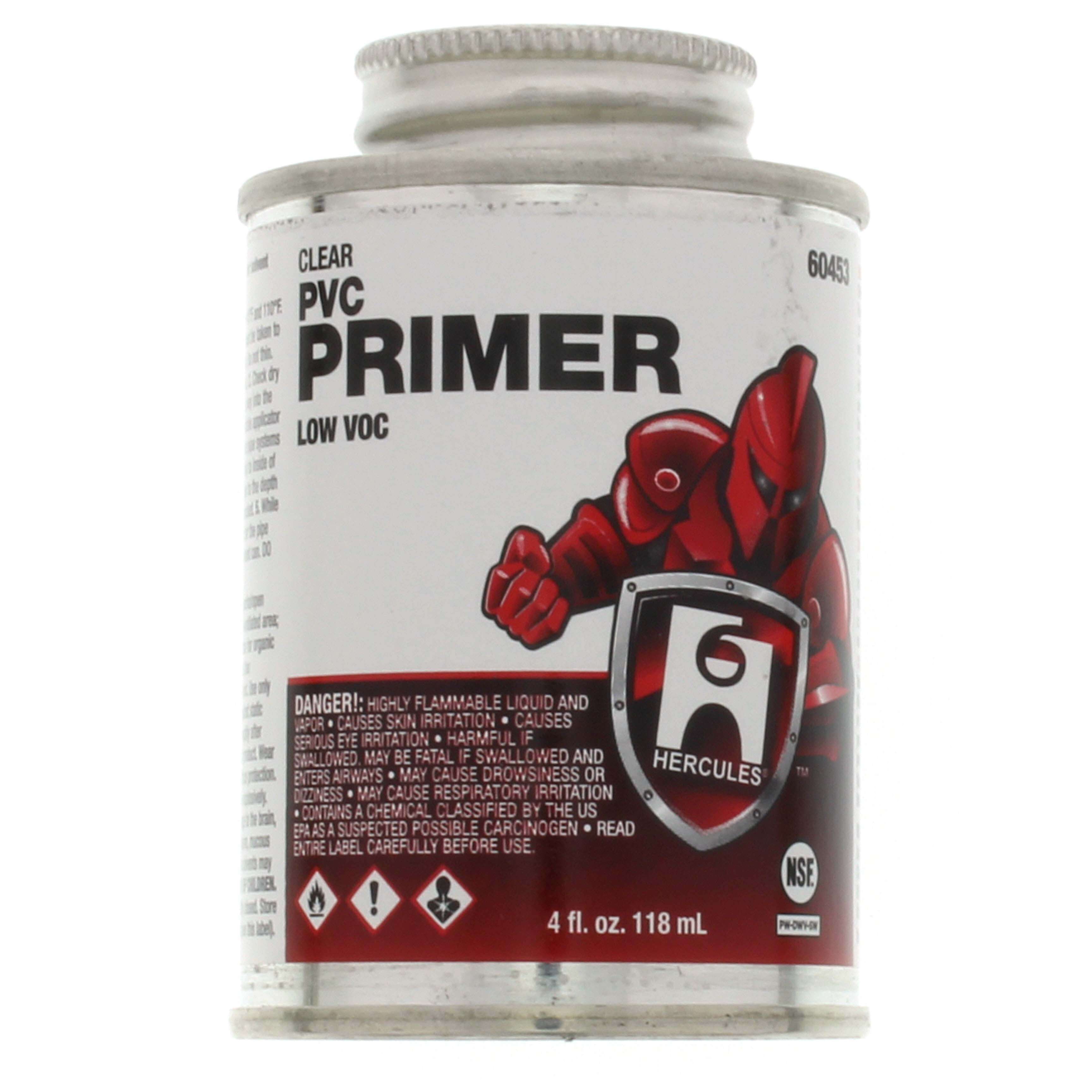 HERCULES Hercules 60453 PVC Professional Grade Low VOC Clear Primer 4 Ounce