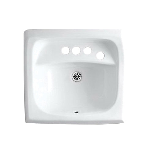 KOHLER Kohler K-2005-R-0 Kingston Vitreous China Wall Mount Bathroom Sink 21-1/4 in L x 18-1/4 in W x 12-1/4 in H