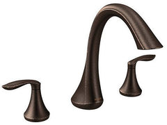 MOEN Moen T943ORB Eva Two Handle Roman Tub Faucet in Oil Rubbed Bronze (Trim Only)