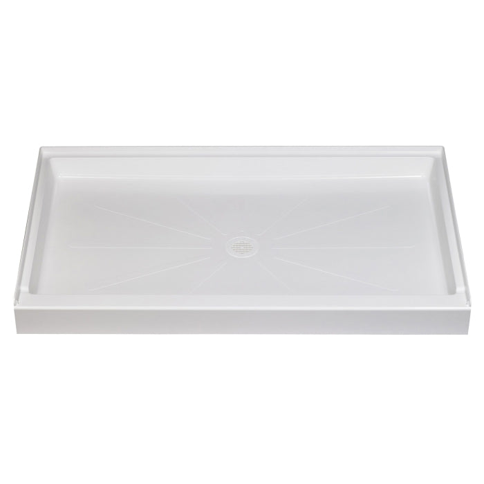 MUSTEE Mustee 3648M DURABASE Fiberglass 1-Piece Shower Base 48 in L 36 in W