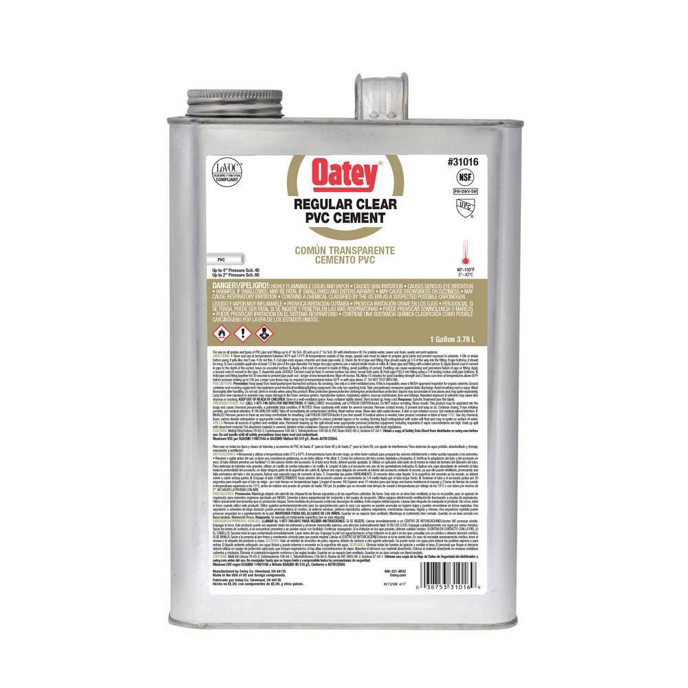 OATEY Oatey 31016 1 Gal Regular Set Plastic Clear Pipe Cement