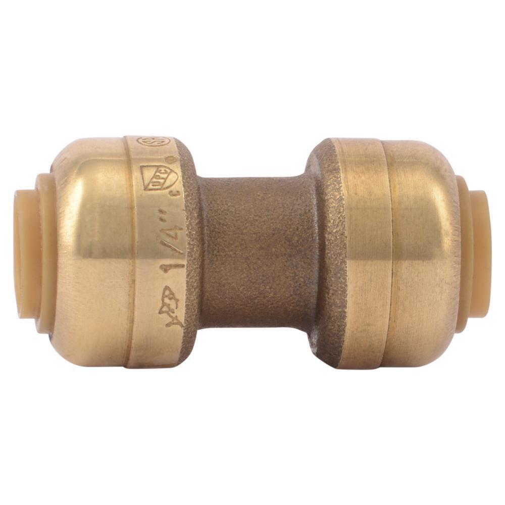 SHARKBITE SharkBite U004LF 1/4 in. Push Brass Coupling