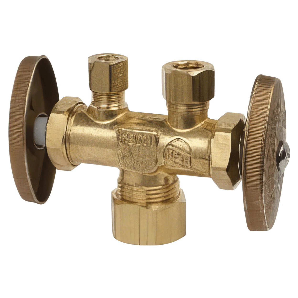BRASSCRAFT BrassCraft CR1901DVXR 1/2 in x 3/8 in Oval Handle Straight Supply Stop Valve