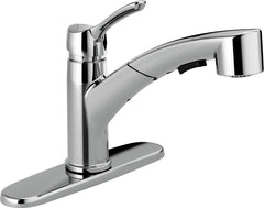 DELTA FAUCET Delta Faucet 4140-DST Collins Single Handle Pull Out Kitchen Faucet in Chrome