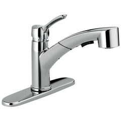 DELTA FAUCET Delta Faucet 4140-DST Collins Single Handle Pull Out Kitchen Faucet in Chrome