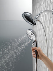 DELTA FAUCET Delta Faucet 58480-PK Universal Showering Components H2Okinetic In2ition 5-Setting Two-in-One Shower Chrome
