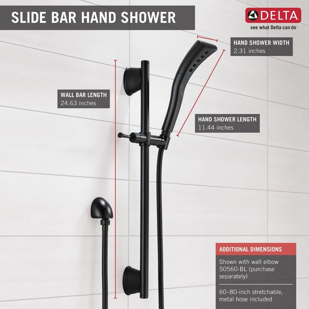 DELTA FAUCET Delta Faucet 51579-BL Single Function Hand Shower in Matte Black