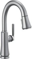 DELTA FAUCET Delta Faucet 9979-AR-DST Coranto Single Handle Pull Down Bar Faucet in Arctic Stainless