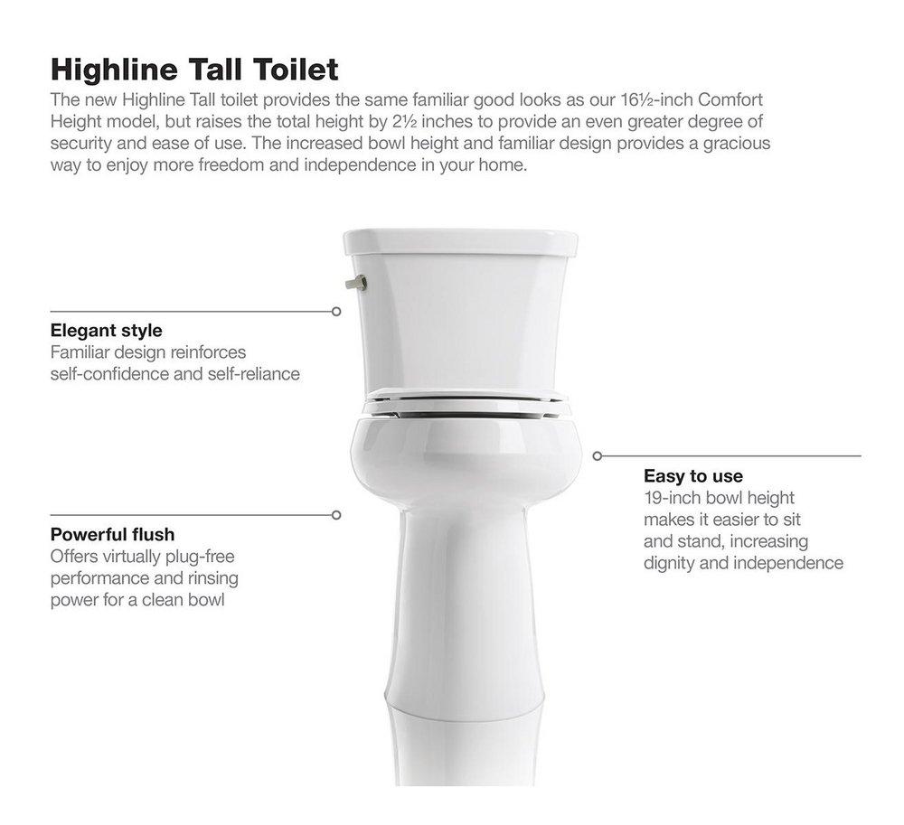 KOHLER KOHLER 22661-0 Highline Elongated Toilet Bowl Power Each Replacement MPN