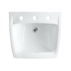 Kohler K-1724-0 Chesapeake Vitreous China 3-Hole Single-Bowl Rectangular Wall Mount Bathroom Sink