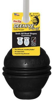 KORKY Korky 99-4A 6 Cup Non-Marking Rubber Head Plunger for High Efficiency Toilet