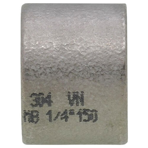 MERIT BRASS Merit Brass K411H-04 Half Coupling 1/4 in Nominal FNPT End Style 150 lb 304/304L Stainless Steel Import