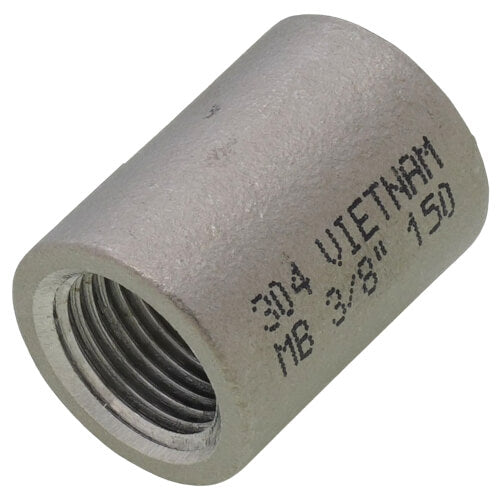 MERIT BRASS Merit Brass K411-06 Pipe Coupling, 3/8 in Nominal, FNPT End Style, 150 lb, 304/304L Stainless Steel
