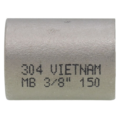 MERIT BRASS Merit Brass K411-06 Pipe Coupling, 3/8 in Nominal, FNPT End Style, 150 lb, 304/304L Stainless Steel