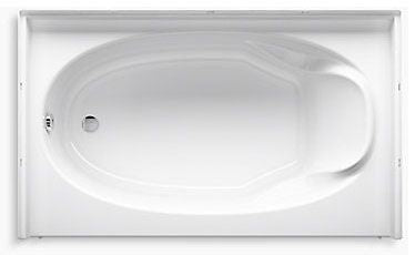 STERLING HVAC Sterling 71101110-0 Ensemble 60 In X 36 In Soaker Alcove Bathtub With Left Drain In White