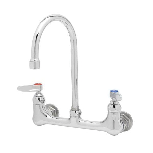 T&S BRASS T&S Brass B-0331 Faucet, Wall Mount, 8 Centers, Polished Chrome-Plated