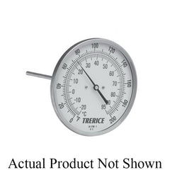 Trerice B8320202 Thermometer Rear Connect Bimetal -40 to 160 deg F 2-1/2 in Stem