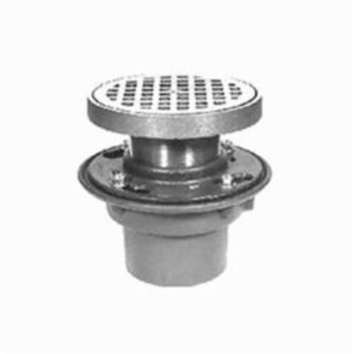ZURN Zurn Z415-4NH-P-L/TOP Floor Drain, 4 in, Trap Primer, Cast Iron Drain