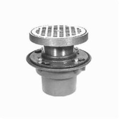 ZURN Zurn Z415-4NH-P-L/TOP Floor Drain, 4 in, Trap Primer, Cast Iron Drain