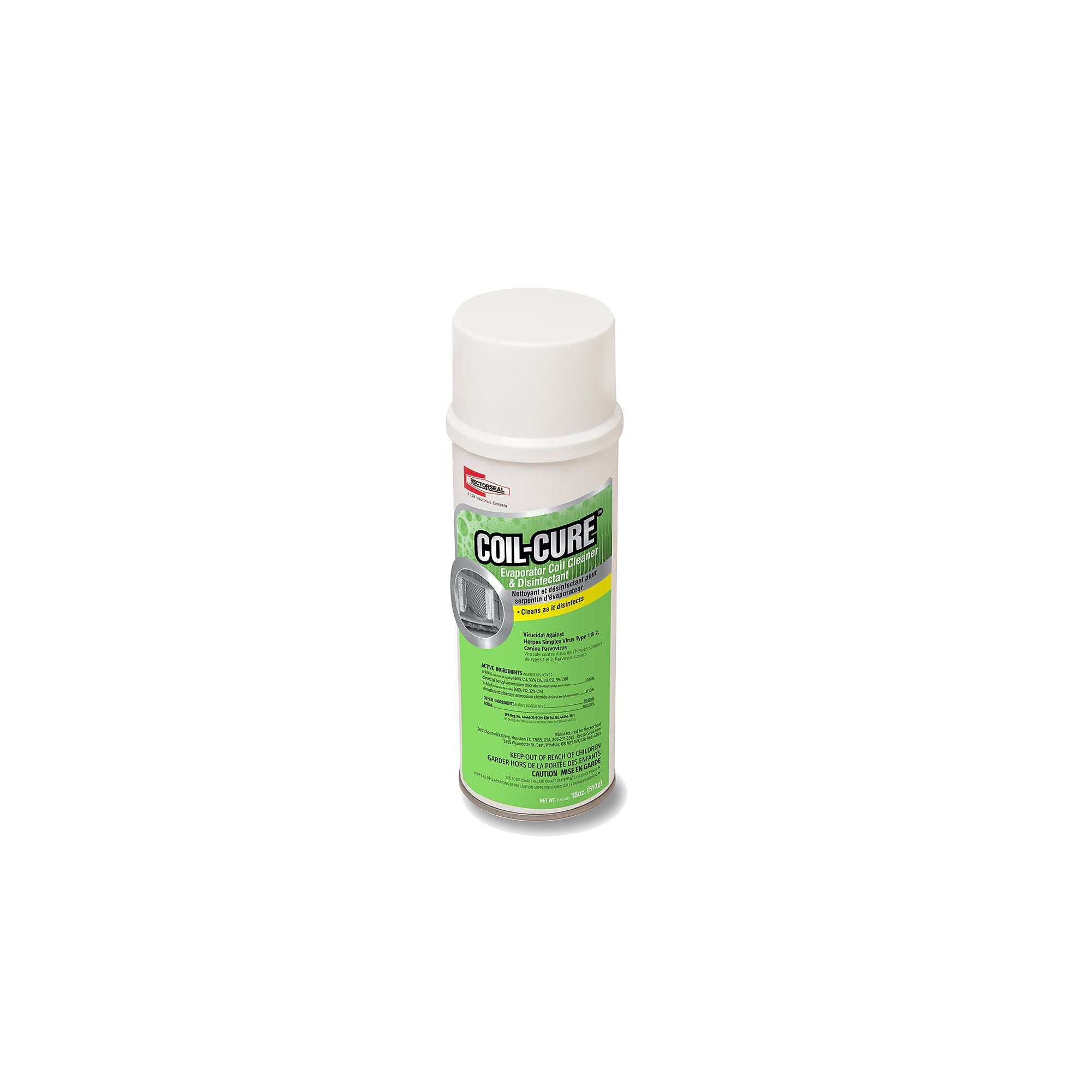 RECTORSEAL Rectorseal 11070 Coil-Cure 18 oz Aerosol No-Rinse Evaporator Coil Cleaner and Disinfectant