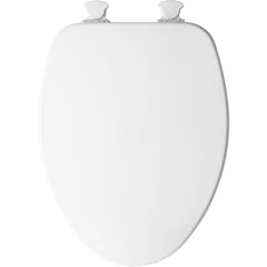 Church 585EC000 Enameled Wood Toilet Seat with Cover, Elongated Closed Front, White