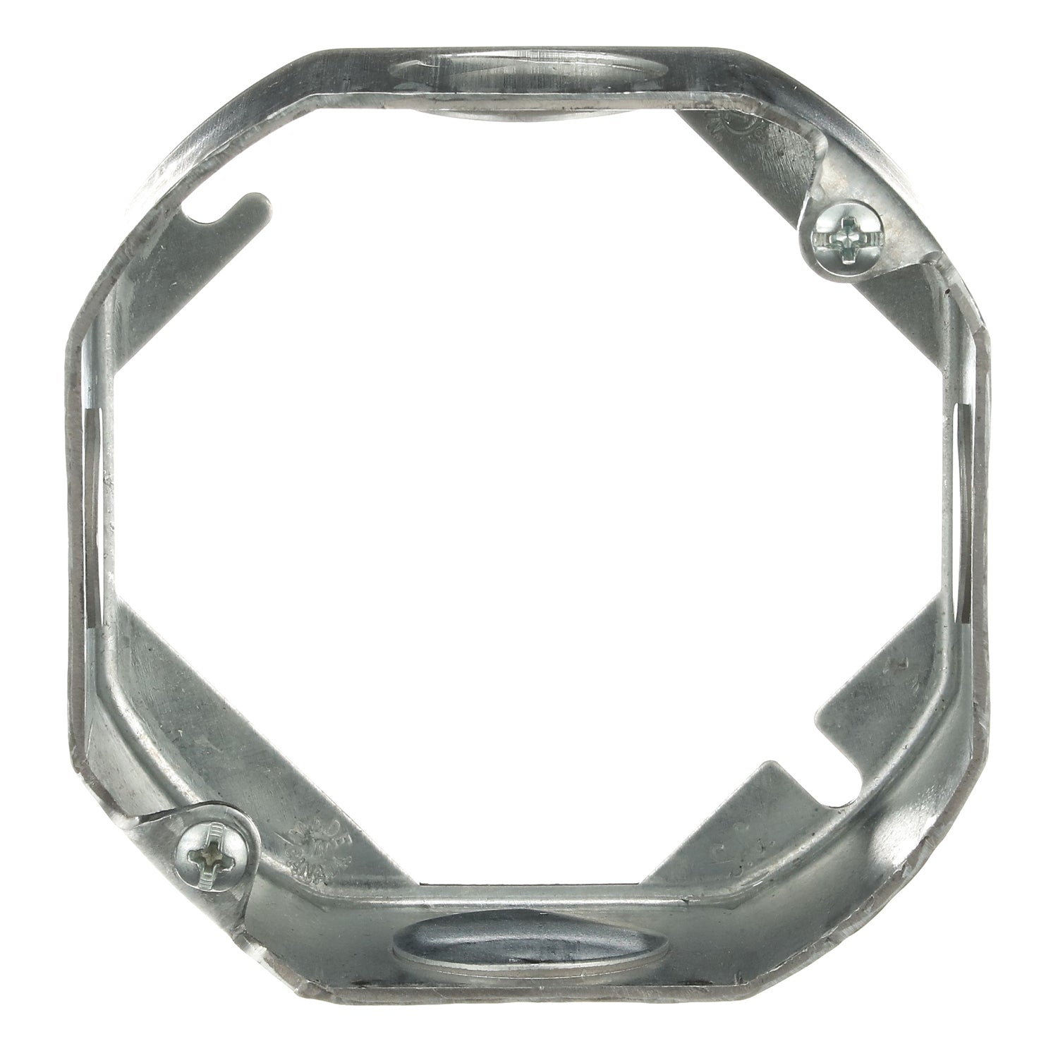 STEEL CITY Steel City 55151-1/2&3/4 4 x 1-1/2 Inch Steel Octagon Box Extension Ring with 1/2 and 3/4 Inch Knockouts