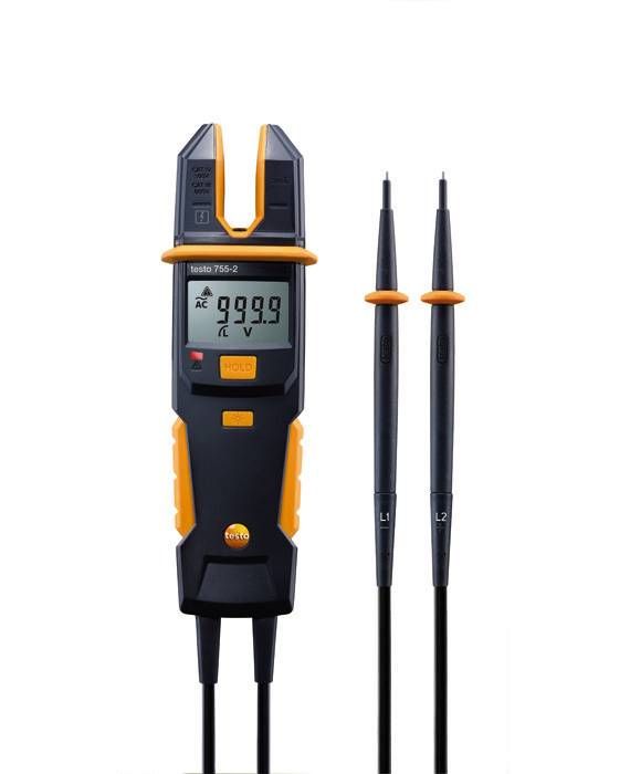 TESTO Testo 05907552 Current/Voltage Meter with 200 A AC, 1000 V AC/DC, Continuity & Phase Rotation Tester
