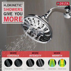 DELTA FAUCET Delta Faucet 52669-BL Universal Showering Multi Function Showerhead in Matte Black