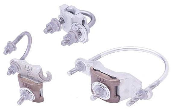 HARGER Harger Lightning & Grounding CPC3.5/4 U-Bolt Pipe Clamp 3.5 to 4 Inch Electro Tin Plated Bronze