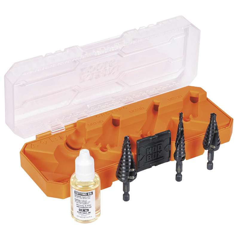 KLEIN TOOLS Klein Tools QRST3PC Premium All Purpose Quick Release Step Bit Kit, 3 Piece