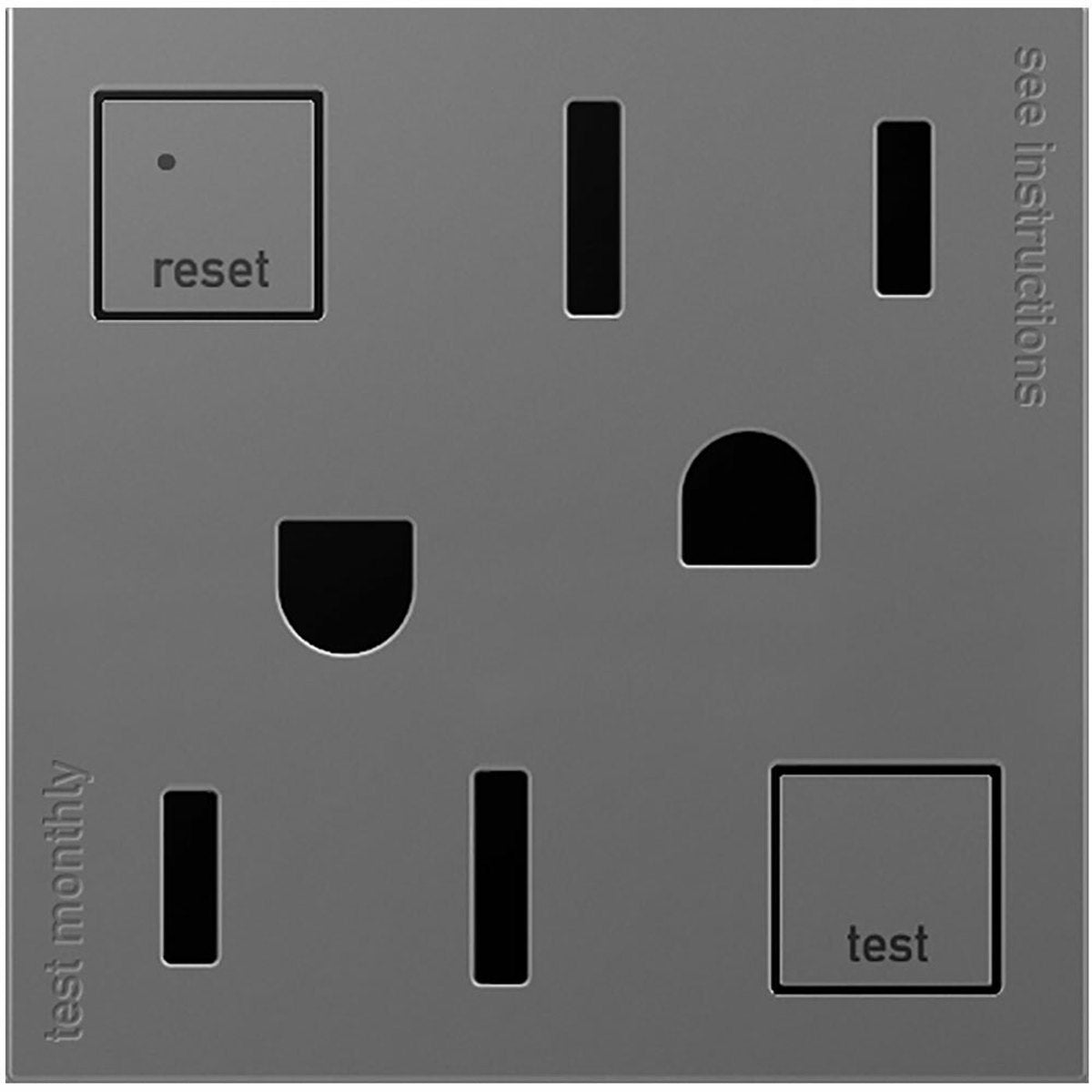 LEGRAND Legrand AGFTR2152M4 GFCI 15A Tamper-Resistant Magnesium