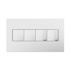 LEGRAND Legrand AWP4GWH4 Pass & Seymour AWP4G-WH4 4-Gang 2-Module Wall Plate Gloss White