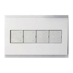 LEGRAND Legrand AWP4GWH4 Pass & Seymour AWP4G-WH4 4-Gang 2-Module Wall Plate Gloss White