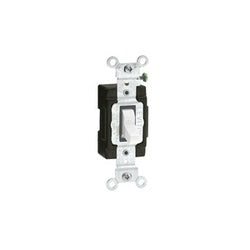 LEVITON Leviton 5501-LHW Toggle Switch 15 Amp 120 Volt