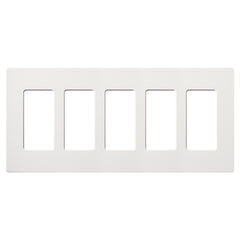 LUTRON Lutron CW-5-WH Claro Wallplate 5 Gang White