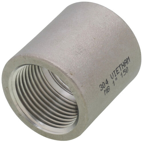 MERIT BRASS Merit Brass K411-16 Pipe Coupling, 1 In Nominal, FNPT End Style, 150 lb, 304/304L Stainless Steel