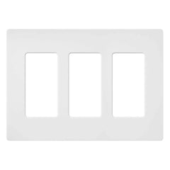 LUTRON Lutron SC-3-SW Claro Satin Screwless Wall Plate 3-Gang Snow White