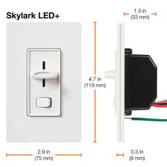 LUTRON Lutron SCL-153PH-IV Skylark LED+ Dimmer Switch 120 VAC