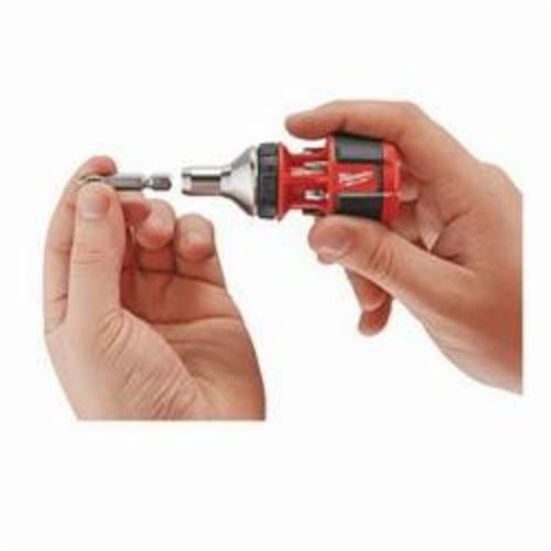 MILWAUKEE Milwaukee 48-22-2320 8-in-1 Compact Ratcheting Multi-Bit Screwdriver, 8 Pieces