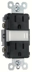Pass & Seymour NTL885TRBKCC6 15A 125V Tamper-Resistant Duplex Outlet w/ LED Night Light - Black