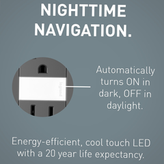 Pass & Seymour NTL885TRBKCC6 15A 125V Tamper-Resistant Duplex Outlet w/ LED Night Light - Black