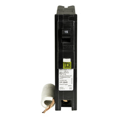 SCHNEIDER ELECTRIC Square D HOM115CAFI Miniature Circuit Breaker 15 Amp 120 Volt