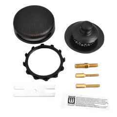 Watco 948700-PP-BZ-G-3P Universal NuFit Innovator Stainless Steel 3-Pin Push Pull Drain Trim Kit with Grid, Oil-Rubbed Bronze