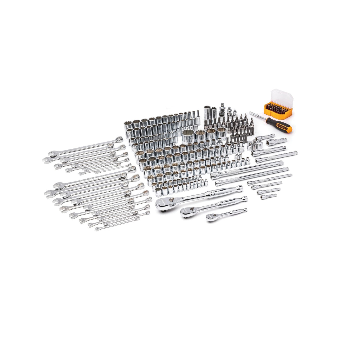 APEX Apex Tool Group 80972 Mechanics Tool Set 1/4 in, 3/8 in and 1/2 in Drive 243 Pieces