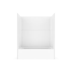 AQUATIC Aquatic TS6032L-WH Acrylx Alcove Left Hand Drain One-Piece Tub Shower in White