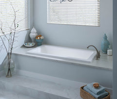 Aquatic 6032DMIN 60 x 32 AcrylX Drop-in Universal Drain Whirlpool Bathtub