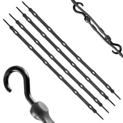 BIHLERFLEX AS36BK4PK 36 Adjust-a-strap Adjustable Bungee Strap 4 Pack Black