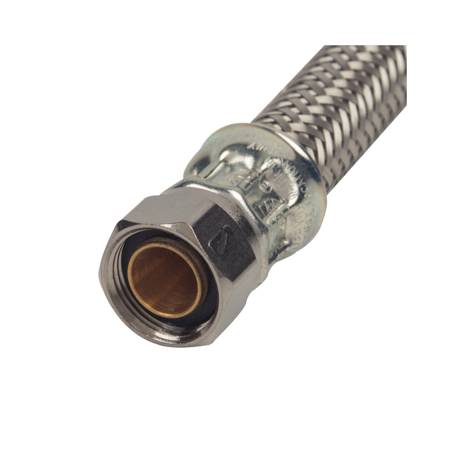 BRASSCRAFT BrassCraft S1-12DLMF Flexible Braided Water Toilet Connector 3/8 x 7/8 in Compression x Ballcock