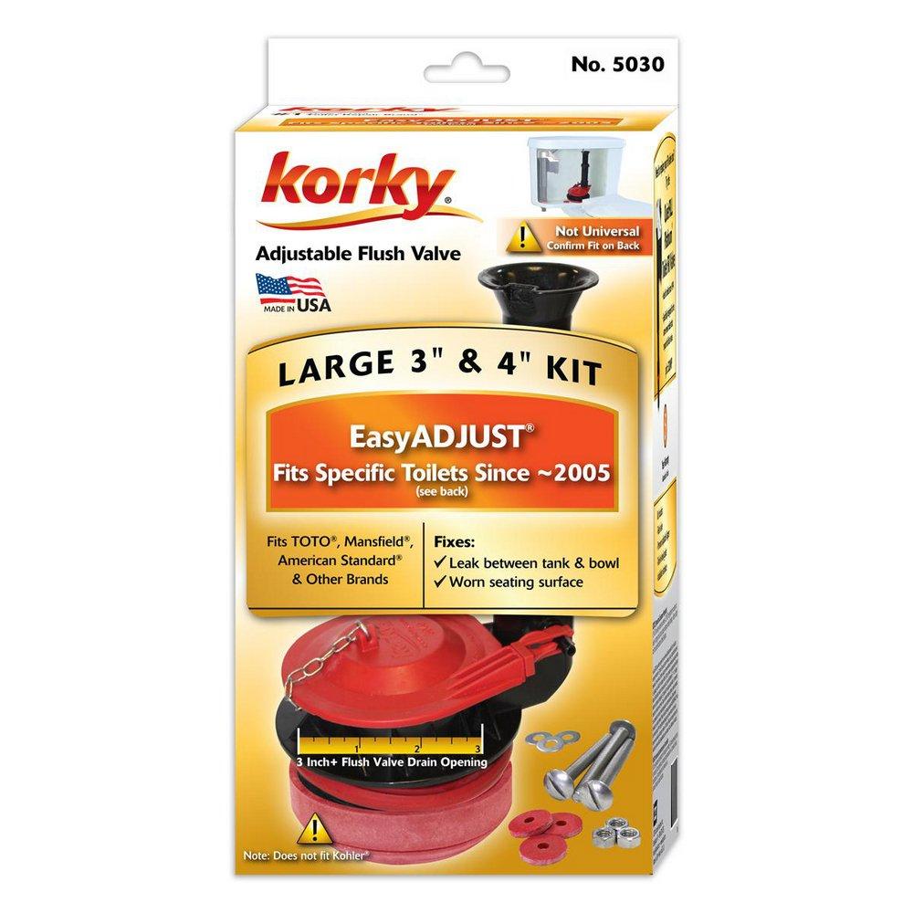 LAVELLE INDUSTRIES Lavelle Industries 5030BP Korky 1.28, 1.6 gpf Plastic Rubber Flush Valve Kit