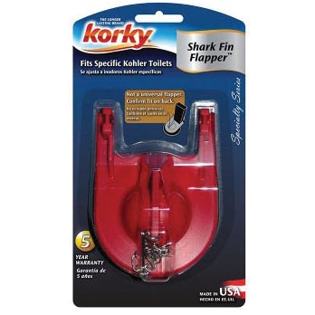 LAVELLE INDUSTRIES Lavelle Industries 2012BP Korky Shark Fin Flapper Rubber Red